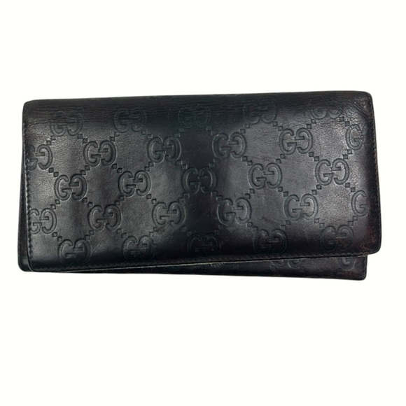 Gucci Brown Bi-Fold Leather Wallet Unisex - Picture 1 of 15